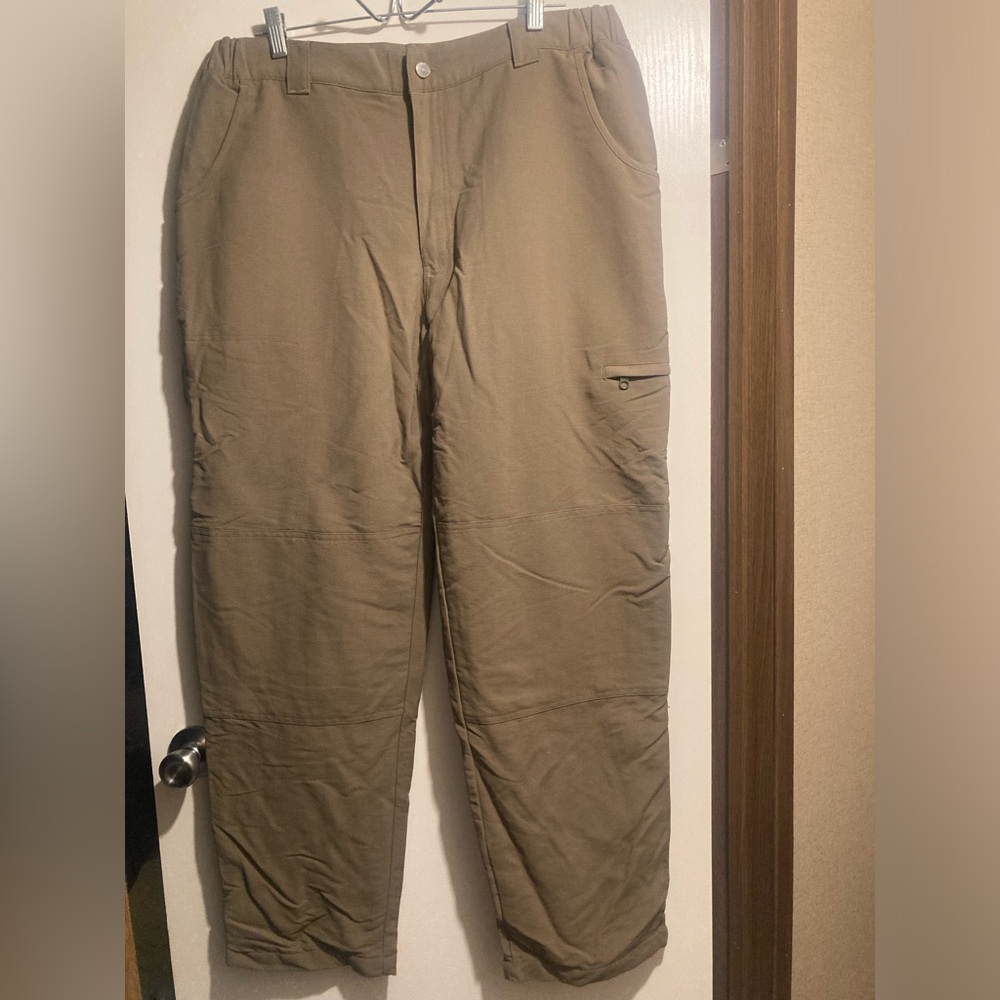Rail Riders Men's lined Khaki Cargo Pants
